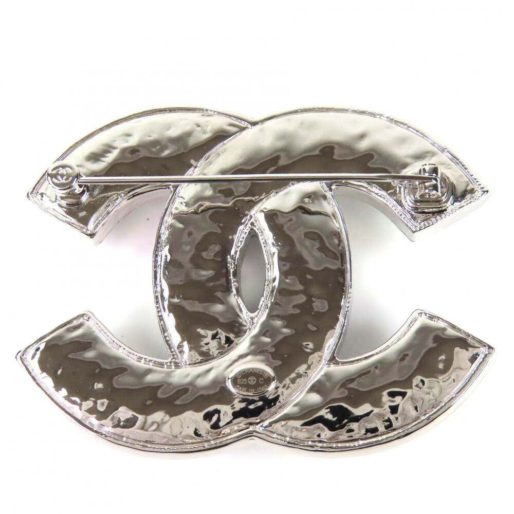 CHANEL Silver Logo Brooch - Picture 3 of 6